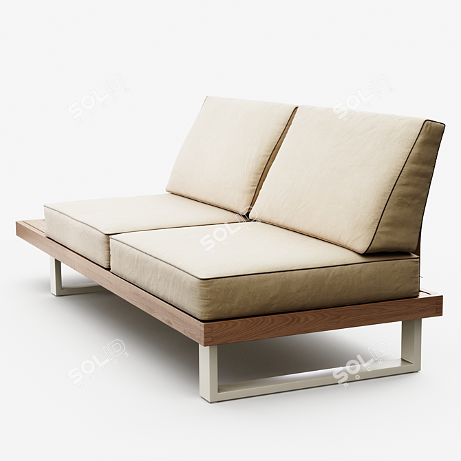 Outdoor Platform Loveseat 3D model image 4