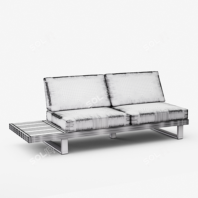 Outdoor Platform Loveseat 3D model image 5
