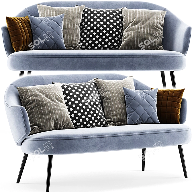 Elegant Charlotte Sofa: Modern Comfort 3D model image 1