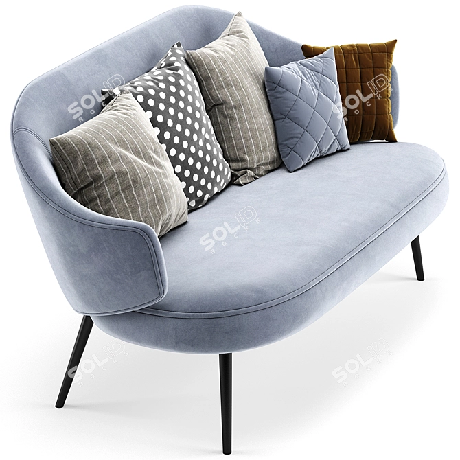 Elegant Charlotte Sofa: Modern Comfort 3D model image 2