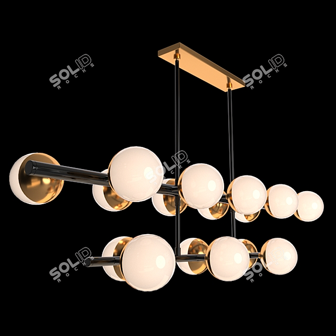 Arteriors Wahlburg Two Tired Chandelier 3D model image 6