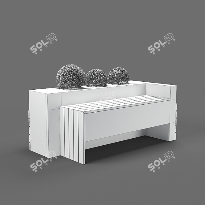 Unique Design Bench - 70x142x84 3D model image 3