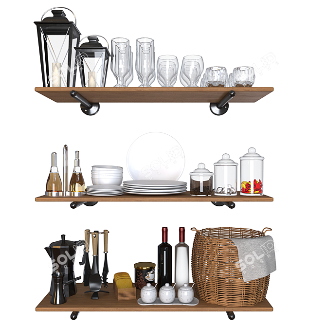 Essential Kitchenware Set 3D model image 1