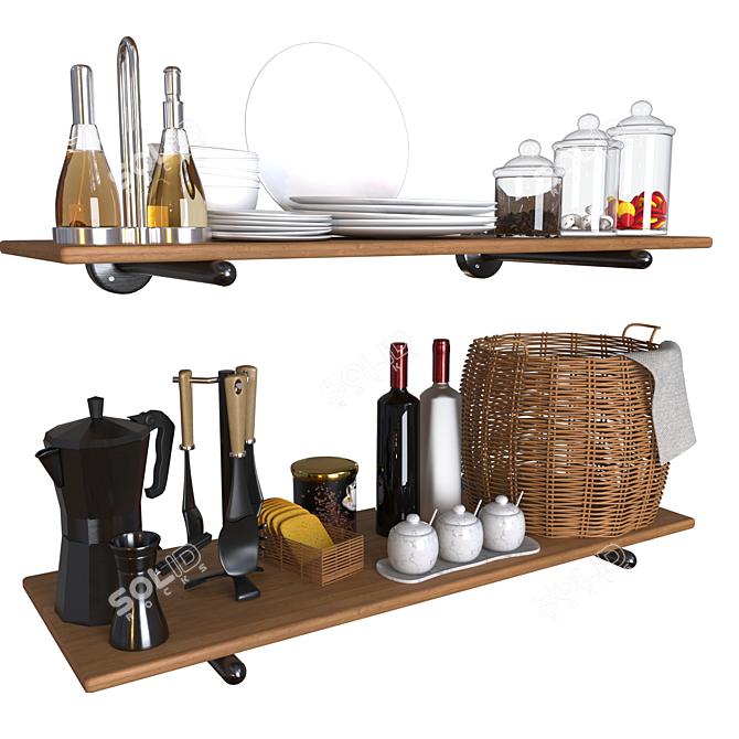 Essential Kitchenware Set 3D model image 3