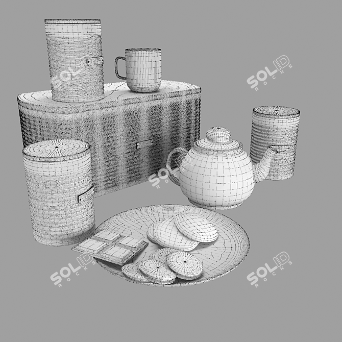 Elegant Kitchen Essentials Set 3D model image 4