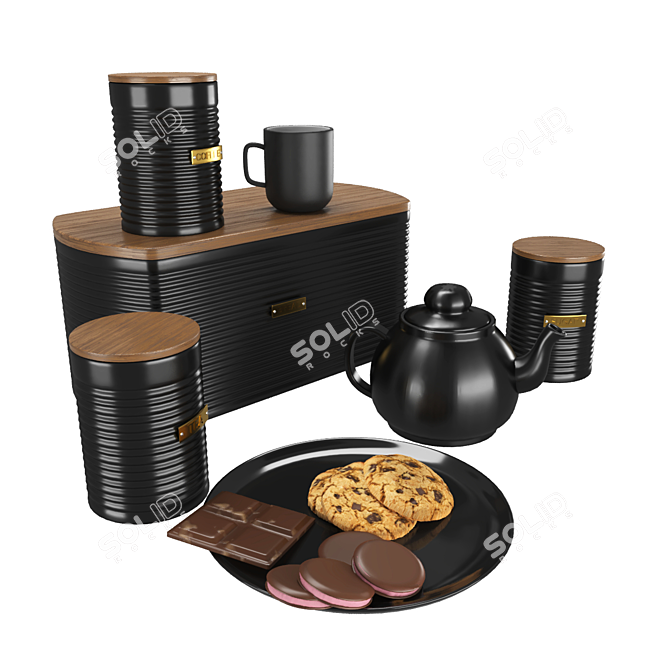 Elegant Kitchen Essentials Set 3D model image 5