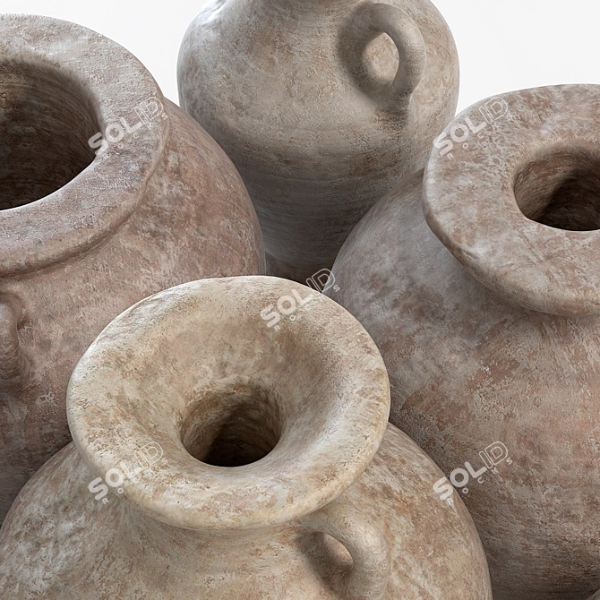 Ancient Clay Utensils 3D model image 3