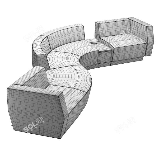 Modern COR Affair 05 Sofa 3D model image 5