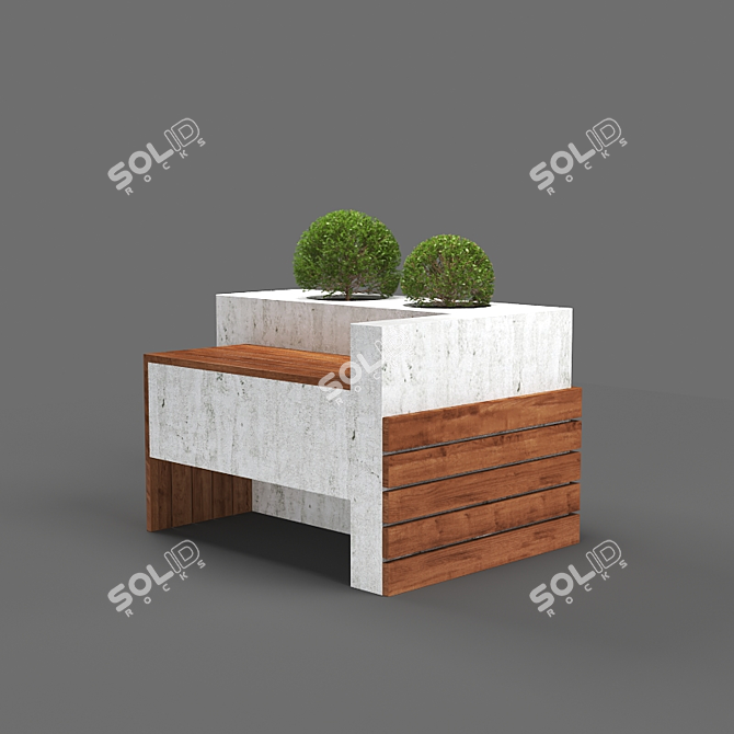 Poly Count Bench - Unique 233k 3D model image 2