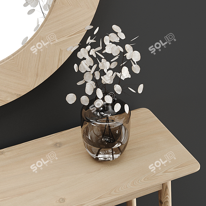 Modern Midford Console & Mirror 3D model image 7