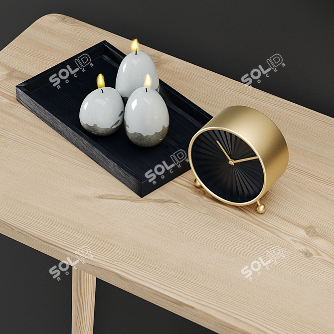 Modern Midford Console & Mirror 3D model image 10