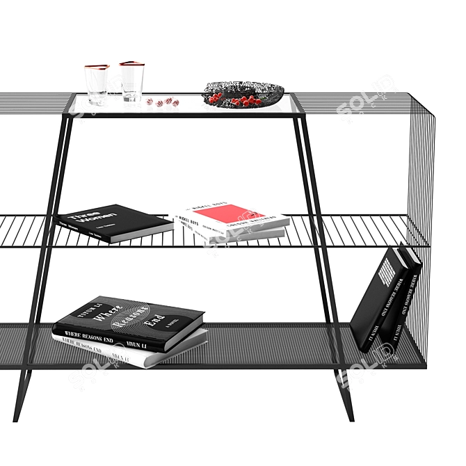 Modern Mesh Shelf - Kare Design 3D model image 1