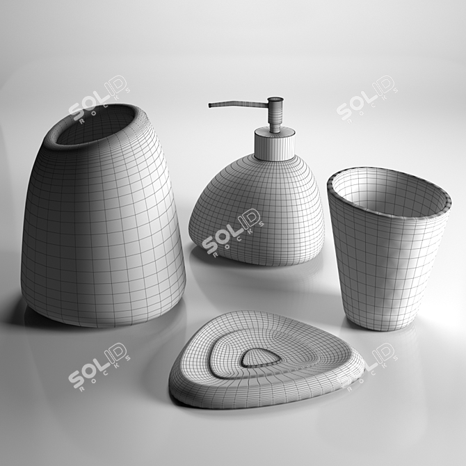 Bathroom Set 01
Title: Stylish Bathroom Essentials Set 3D model image 3