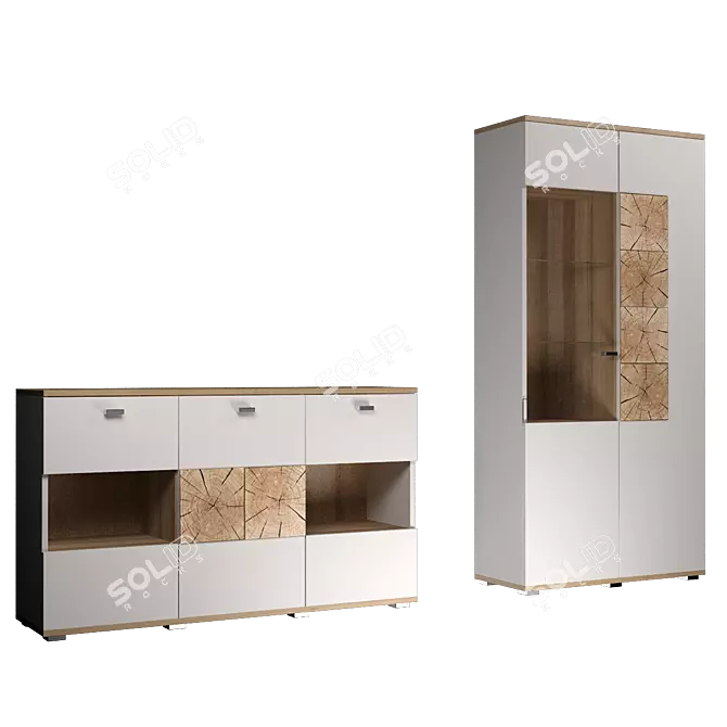 Fiji Showcase: Elegant Storage Solution 3D model image 1