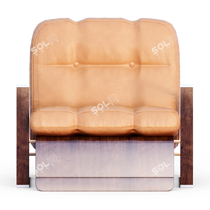 Luxury Leather Armchair 3D model image 2