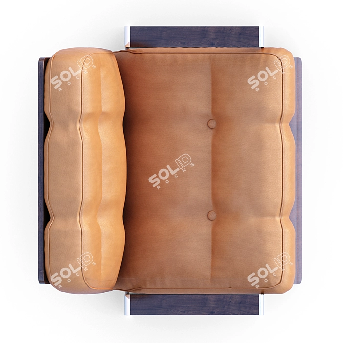 Luxury Leather Armchair 3D model image 4