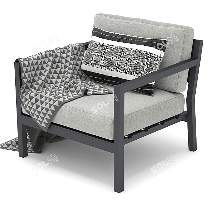 Elevate Your Outdoor Style with RH Palma Armchair 3D model image 3