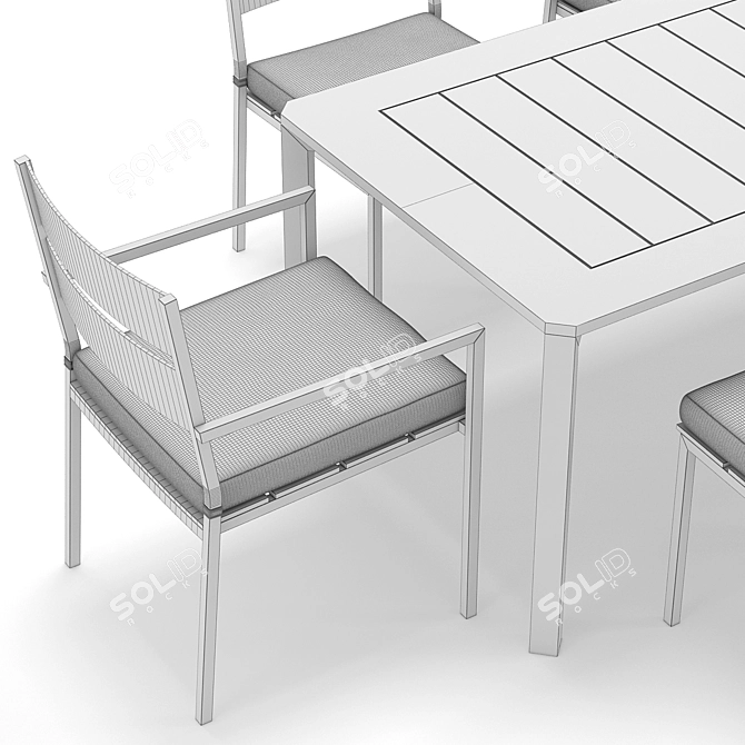 Elegant Palma Outdoor Furniture 3D model image 4