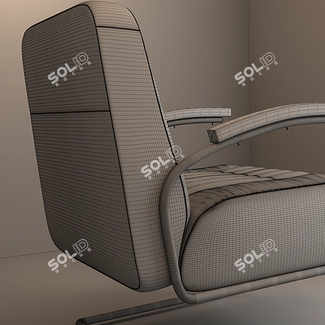 Modern Loft Armchair: Stylish & Comfortable 3D model image 5