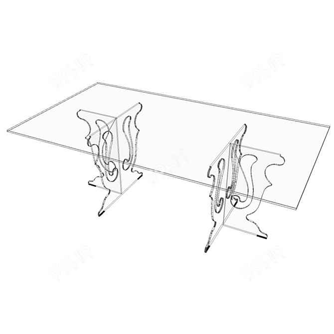 Luxury Italian Table: Table Venice 3D model image 2