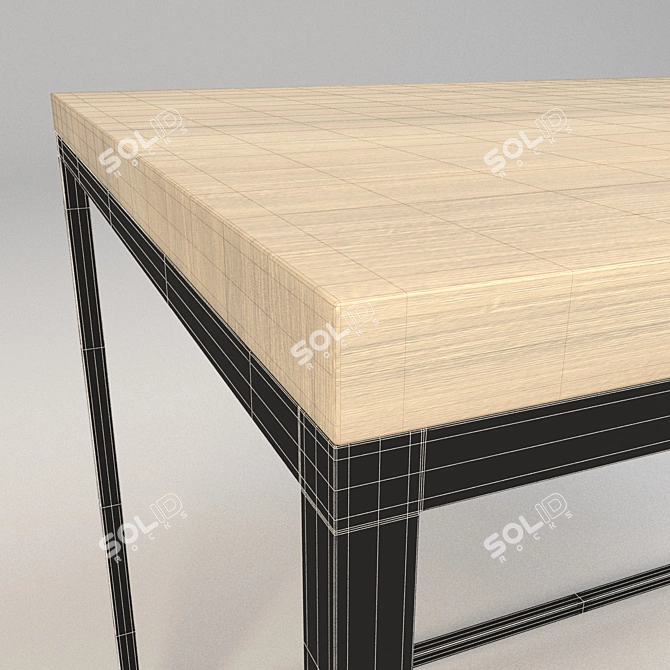 Vintage Loft Table 3D model image 3