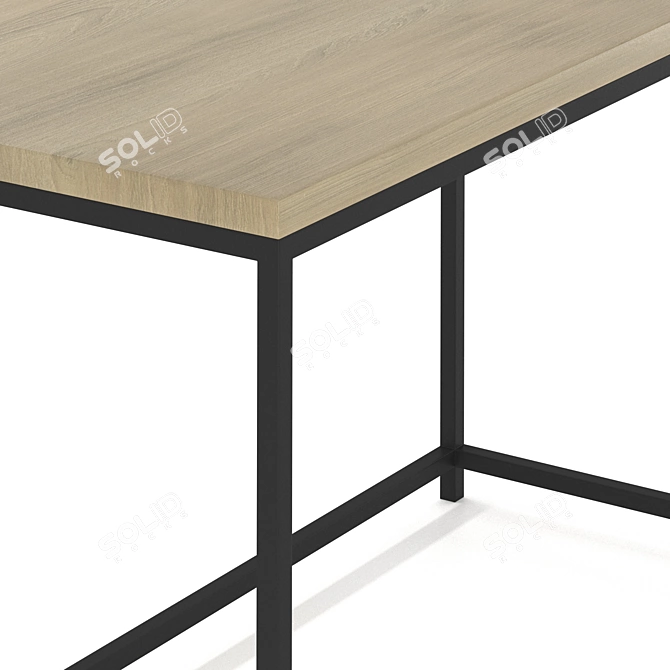 Vintage Loft Table 3D model image 5