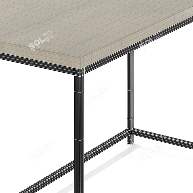 Vintage Loft Table 3D model image 6