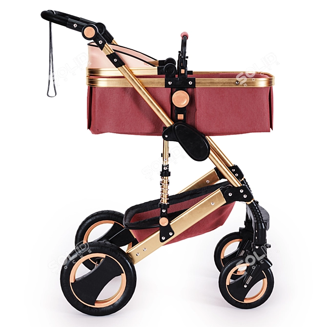 Sleek Stroller for Smooth Rides 3D model image 3