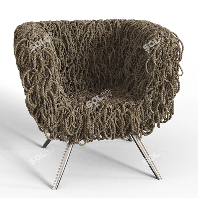 Luxurious Crimson Edra Armchair 3D model image 1