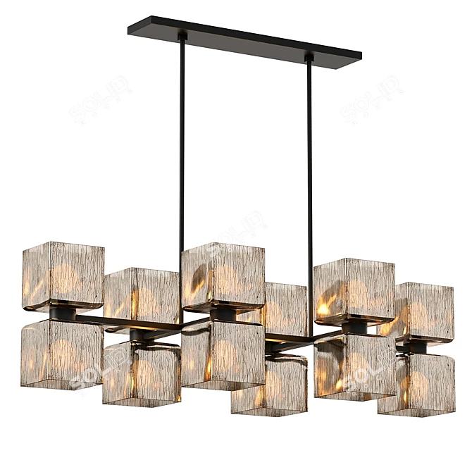 Elegant Ava Chandelier by Crate & Barrel 3D model image 1