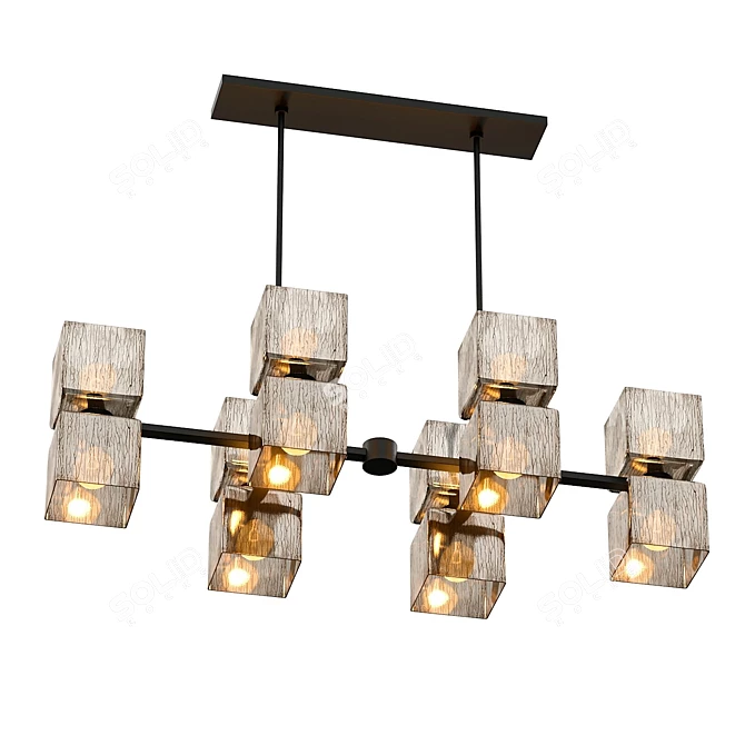 Elegant Ava Chandelier by Crate & Barrel 3D model image 4