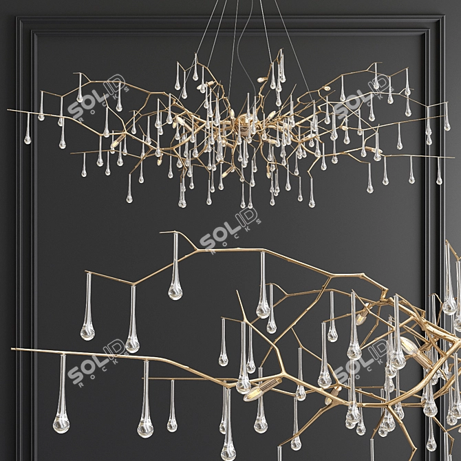 Ethereal Branching Chandelier 3D model image 2