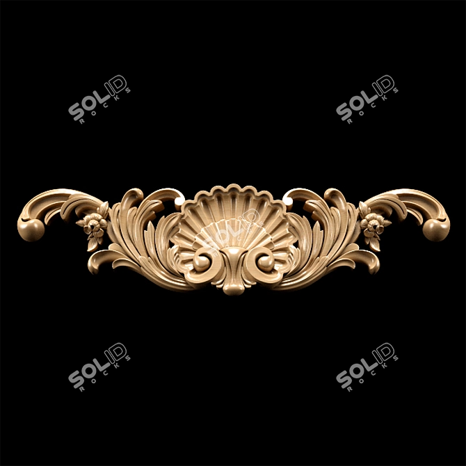 Baroque Carving Trim for CNC & Renders 3D model image 5