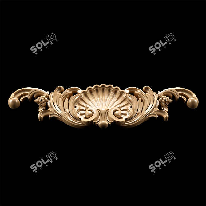 Baroque Carving Trim for CNC & Renders 3D model image 6