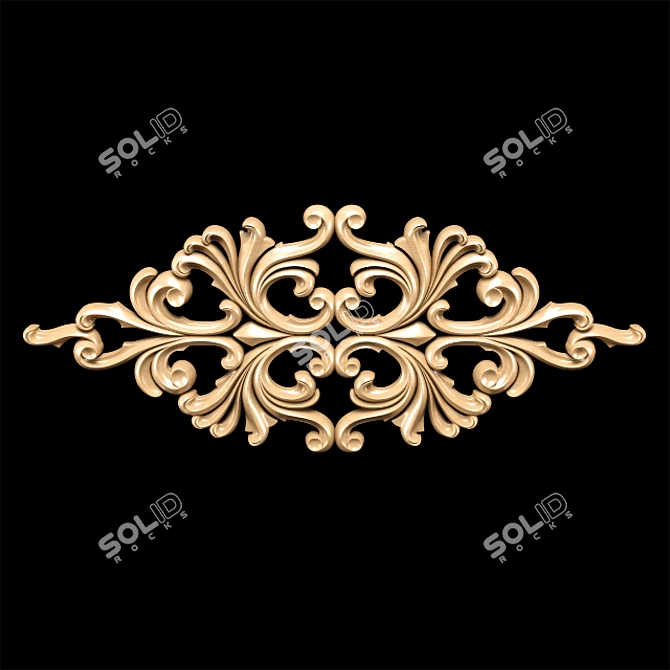 Classical Empire Style Carving Trim 3D model image 3