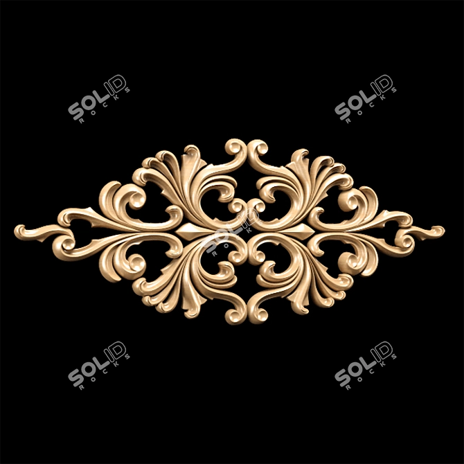 Classical Empire Style Carving Trim 3D model image 8