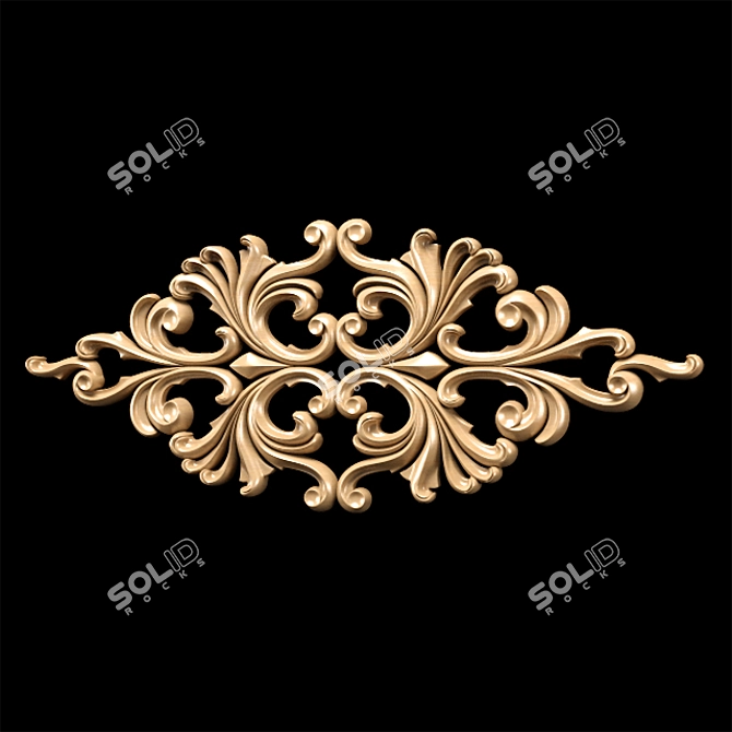 Classical Empire Style Carving Trim 3D model image 10