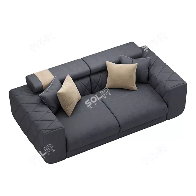 Elegant Contemporary Sofa 3D model image 3