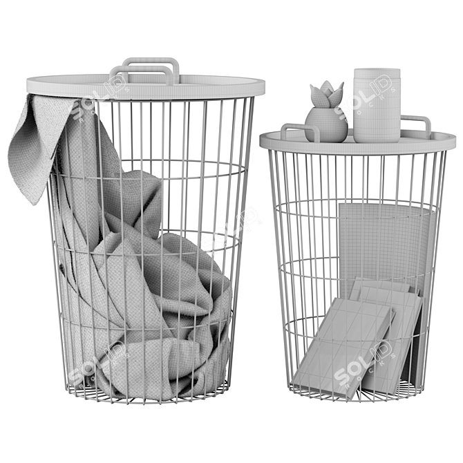 Modern Geometric Nesting Tables 3D model image 4