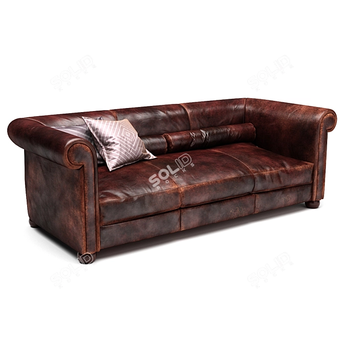 Baxter Alfred Sofa: Luxury Comfort for Your Home 3D model image 2