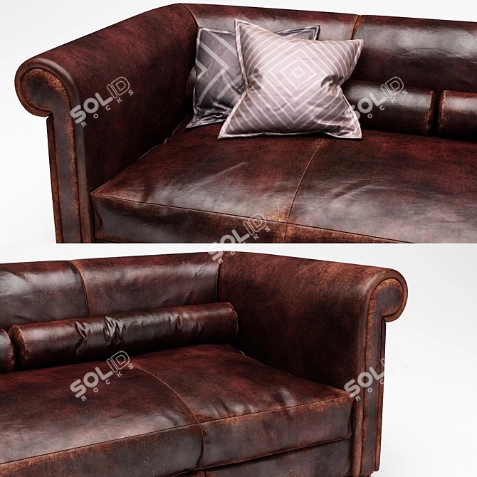 Baxter Alfred Sofa: Luxury Comfort for Your Home 3D model image 3