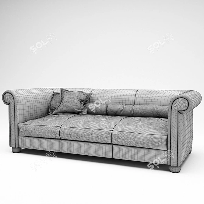 Baxter Alfred Sofa: Luxury Comfort for Your Home 3D model image 4