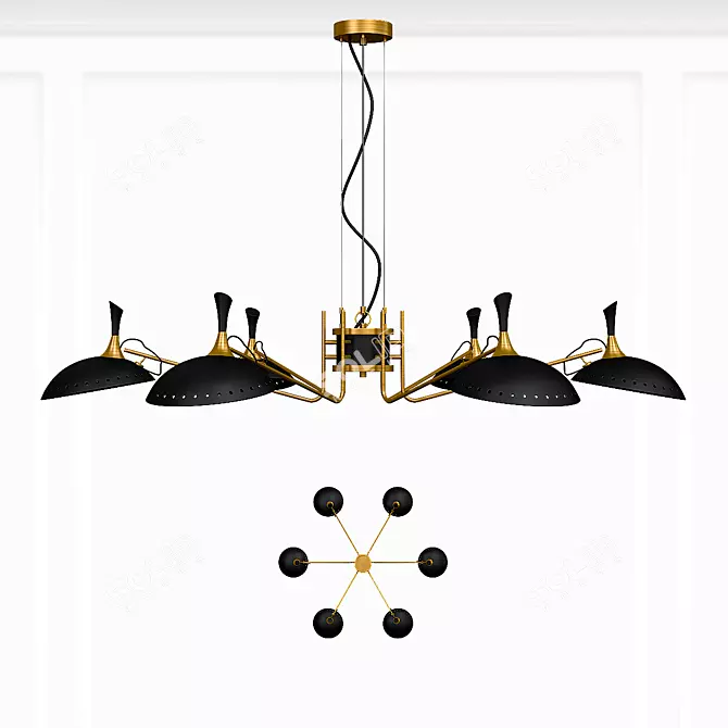 Contemporary Inspiration | Abbey Heritage Ceiling Light 3D model image 1