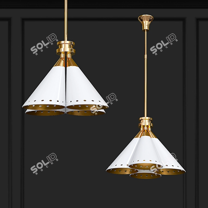 Modern Heritage Ceiling Light 3D model image 1