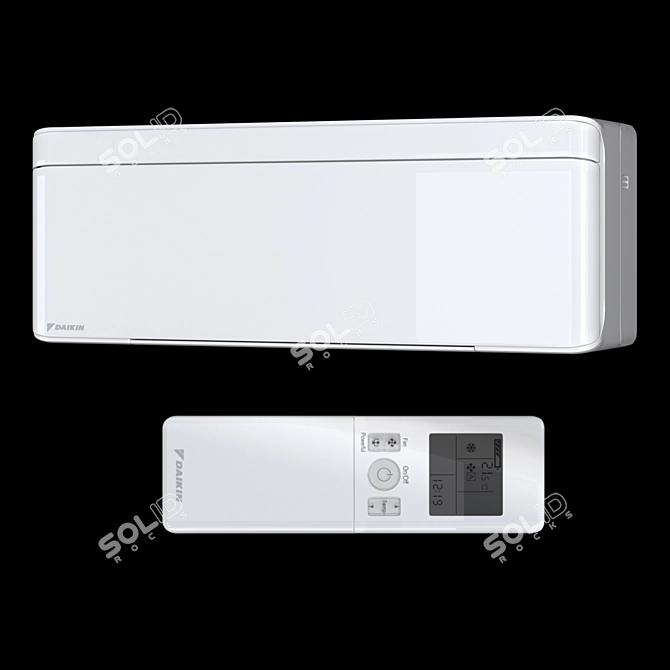 Daikin FTXA42AS: Stylish Air Conditioner with Four Color Options 3D model image 2