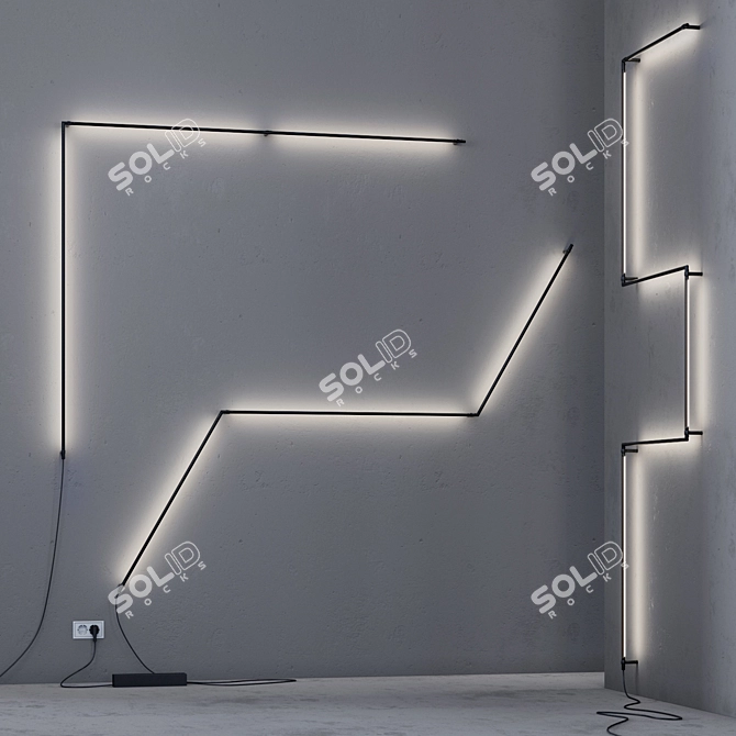 Grok Modular Wall Lights 3D model image 1