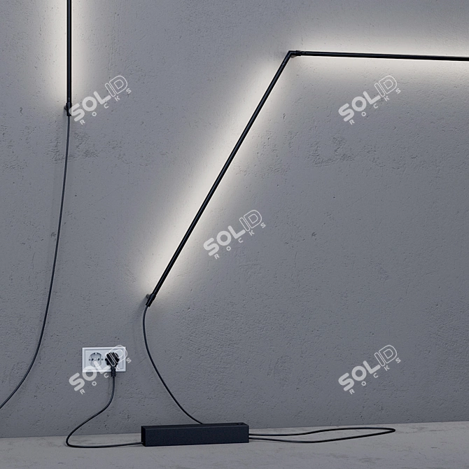 Grok Modular Wall Lights 3D model image 2