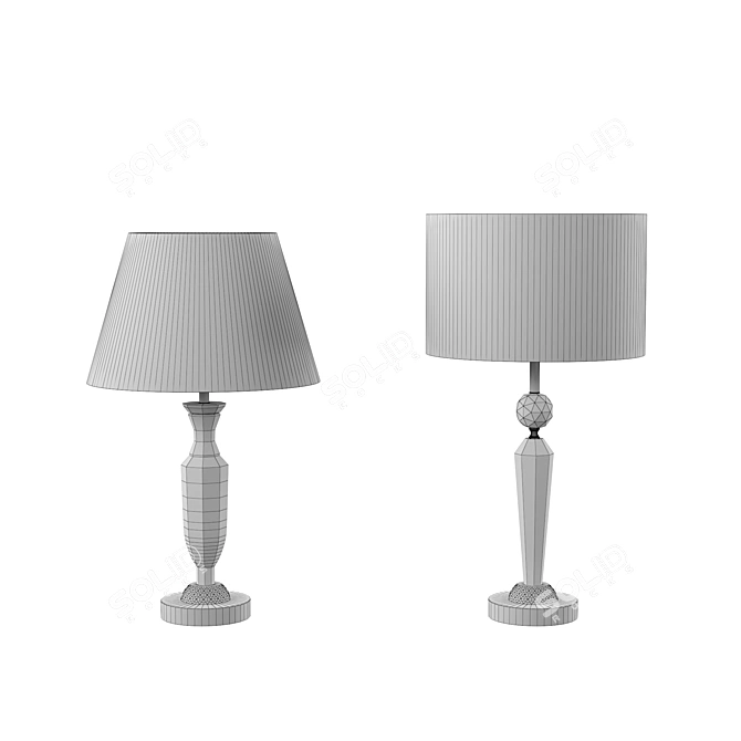 Elegant Pasiano Table Lamps 3D model image 2