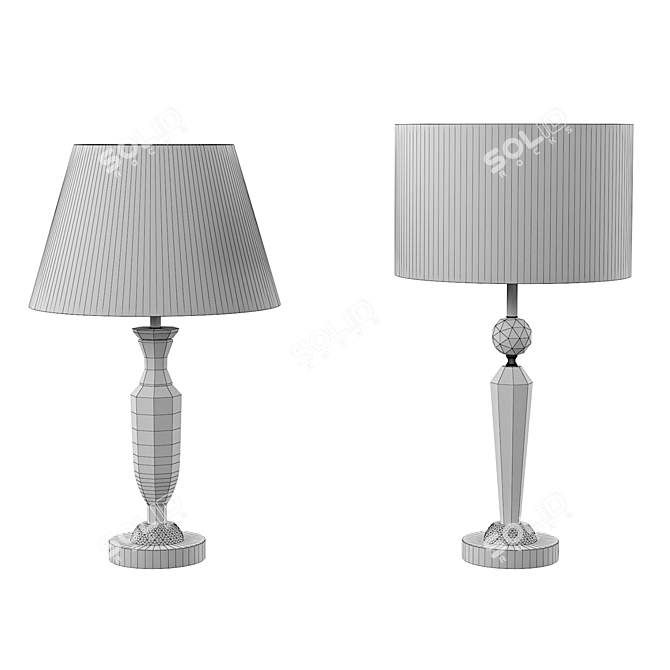 Elegant Pasiano Table Lamps 3D model image 4