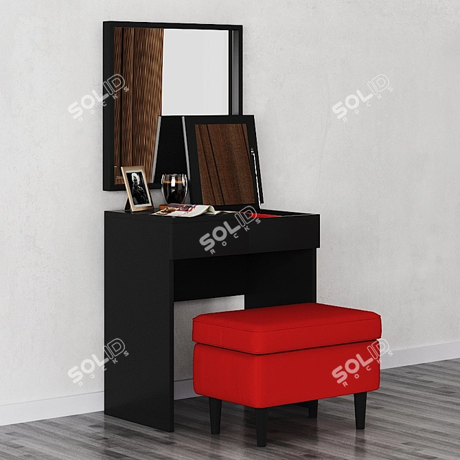 [Translation: Thank you for your purchase!]

IKEA Brimnes Dressing Table with Mirror and Ottoman 3D model image 7